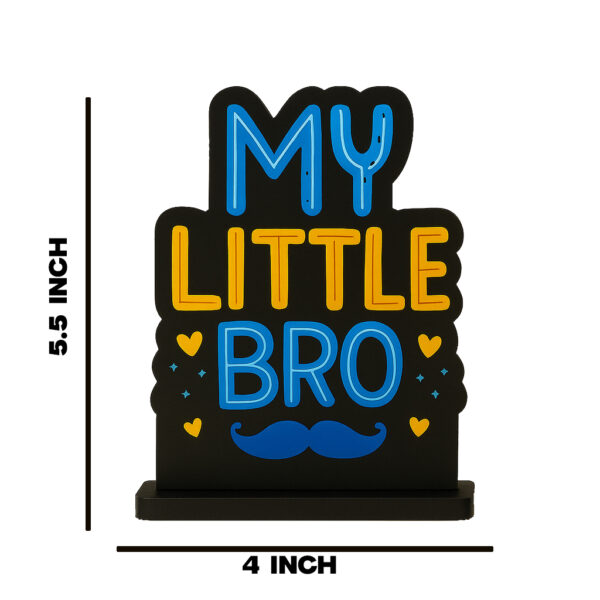 Big Bro & Little Bro Rakhi Gift Set with Krishna Rakhis, MDF Standees & Roli Chawal | Raksha Bandhan Special - Image 3