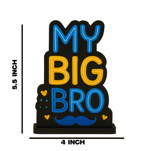 Big Bro & Little Bro Rakhi Gift Set with Krishna Rakhis, MDF Standees & Roli Chawal | Raksha Bandhan Special - Image 2