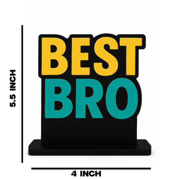 Best Bro Showpiece Rakhi Gift Set with Designer Rakhi, & Roli Chawal | Raksha Bandhan Special - Image 2