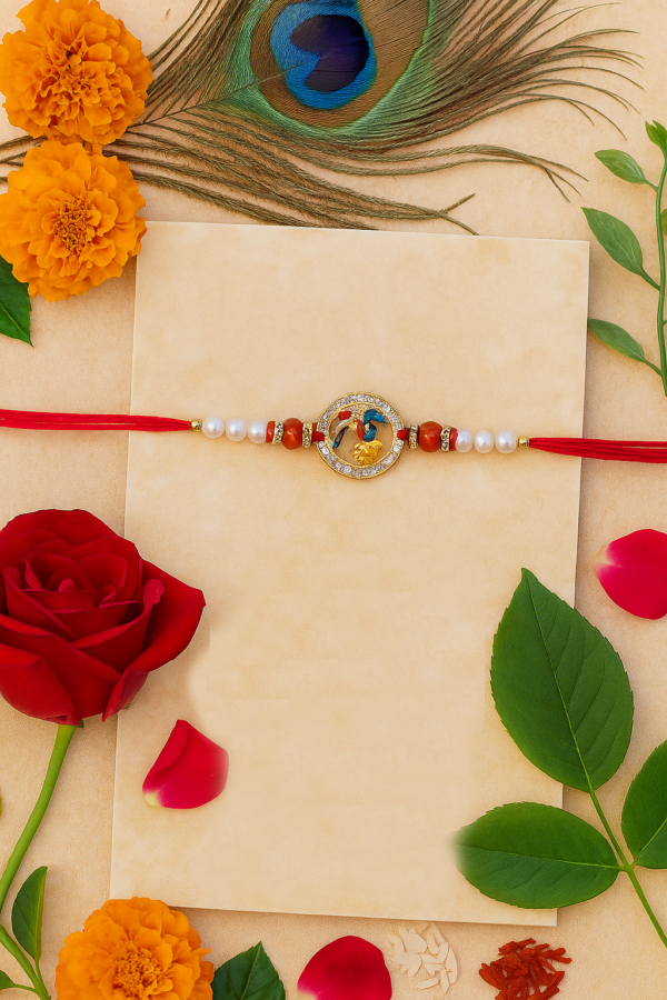 Best Brother Twin Rakhi Gift Set with Standee, Roli Chawal & 2 Designer Rakhis | Raksha Bandhan Special - Image 4