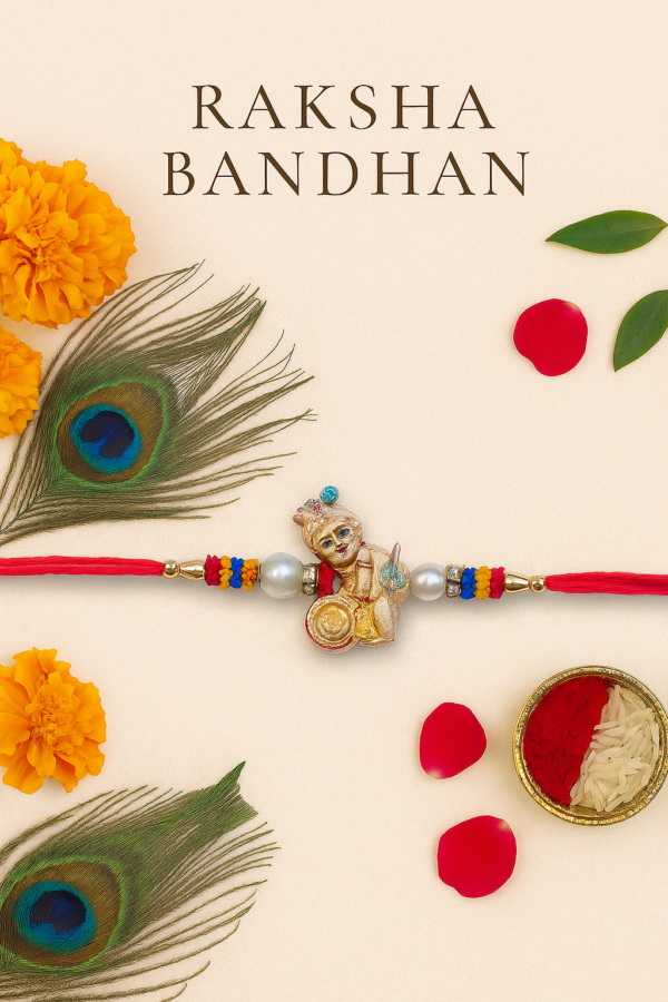 Best Brother Twin Rakhi Gift Set with Standee, Roli Chawal & 2 Designer Rakhis | Raksha Bandhan Special - Image 3