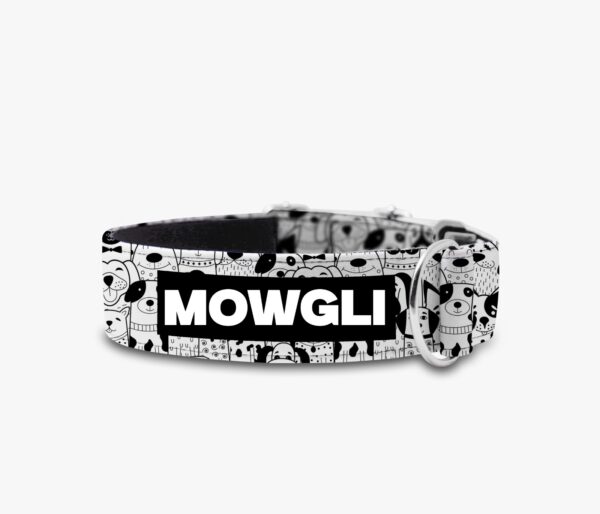 PRAMONITA Dog Collar with Name Tag – 1to1.5 inch Wide | Customizable, Durable & Trendy | Personalized Purple Aesthetic Floral Nylon Collar for Pets, Dog Collar for Medium,Large Dogs Adjustable